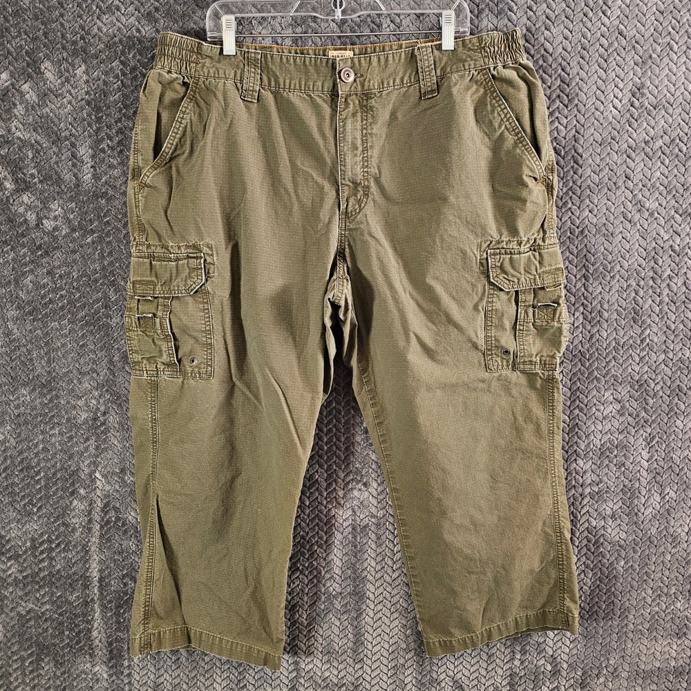 Red Head Brand Cargo Pants‎ Khaki Mens Size 42x30 Relaxed Fit Elastic Waist